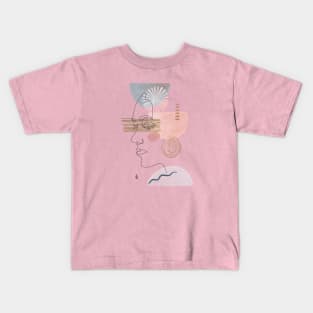 Abstract woman face Kids T-Shirt